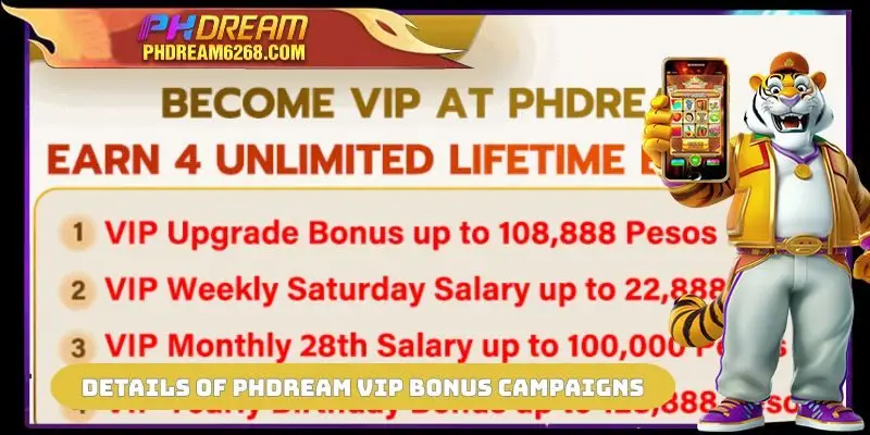 Details of PHDREAM VIP Bonus campaigns