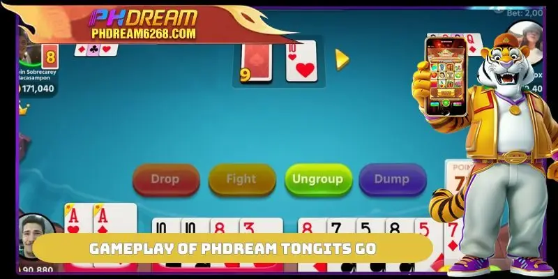 Gameplay of PHDREAM Tongits Go