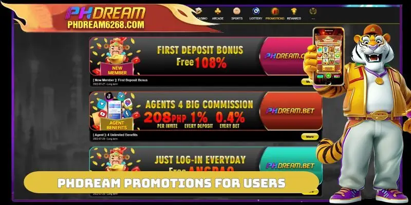PHDREAM Promotions for users