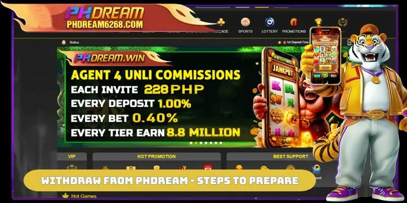Withdraw from PHDREAM - steps to prepare account